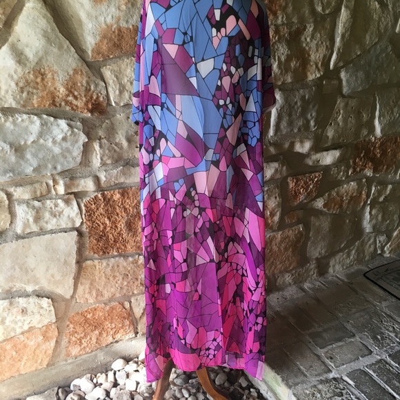 5⭐️Fave!! Purple Abstract Kimono Duster - Picture 7 of 8